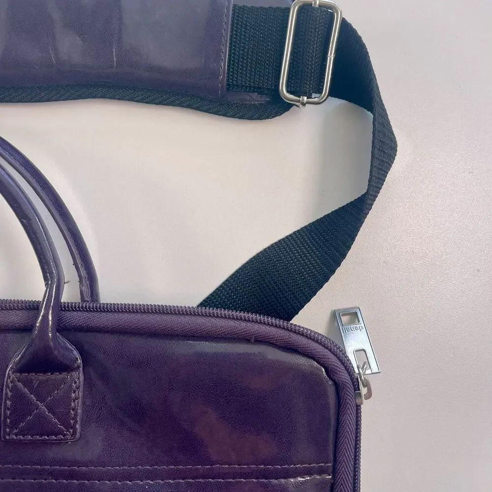 Denali Purple Soft-Side Laptop Briefcase High Shine Modern Retro Urban